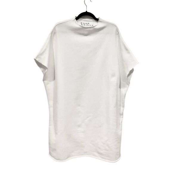 Frank & Eileen Ella The Easiest Dress Triple Fleece In White Size Medium - Large - Picture 4 of 11